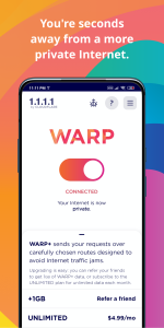 اسکرین شات 2 برنامه 1.1.1.1 + WARP: Safer Internet