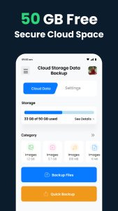 اسکرین شات 2 برنامه Cloud Storage: Data Backup