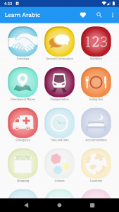 اسکرین شات 1 برنامه Learn Arabic Phrasebook