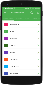 اسکرین شات 1 برنامه English Grammar Book
