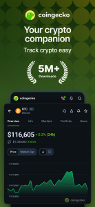 اسکرین شات 1 برنامه CoinGecko - Crypto Tracker