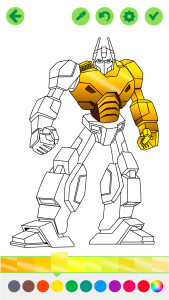 اسکرین شات 1 برنامه Robots City Coloring for Boys