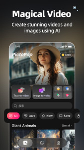 اسکرین شات 1 برنامه PictoPop - AI Video Generator