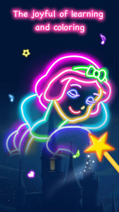 اسکرین شات 1 برنامه Learn To Draw Glow Princess