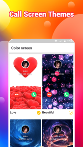 اسکرین شات 5 برنامه Color Call Screen - Call flash