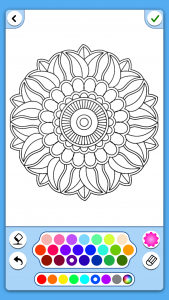 اسکرین شات 3 بازی Flowers Mandala coloring book