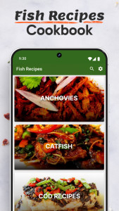 اسکرین شات 1 برنامه Fish Recipes: Cookbook App