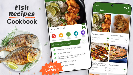 اسکرین شات 7 برنامه Fish Recipes: Cookbook App