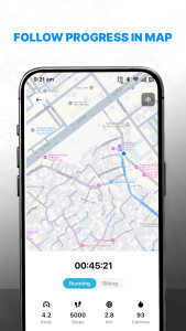 اسکرین شات 2 برنامه Pedometer: Run & Step Tracker