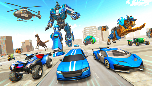 اسکرین شات 6 بازی Police Tiger Robot Car Game 3d