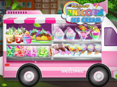 اسکرین شات 1 بازی Rainbow Unicorn Ice Cream Food Maker Cooking Games