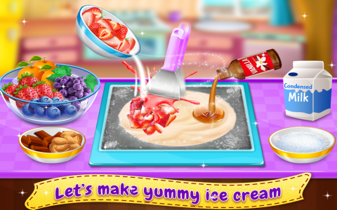 اسکرین شات 2 بازی Ice Cream Roll - Stir-fried