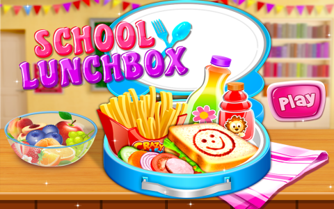 اسکرین شات 1 بازی School Lunchbox Food Maker