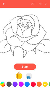 اسکرین شات 1 برنامه How To Draw Flowers
