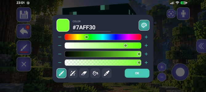 اسکرین شات 4 برنامه HD Skins Editor for Minecraft