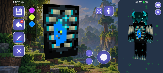 اسکرین شات 3 برنامه HD Skins Editor for Minecraft