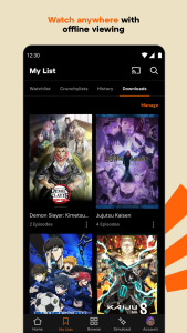 اسکرین شات 5 برنامه Crunchyroll: Anime Streaming