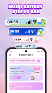 اسکرین شات 1 برنامه Emoji Battery Icon Customize