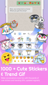 اسکرین شات 3 برنامه Emoji Keyboard: Themes & Fonts