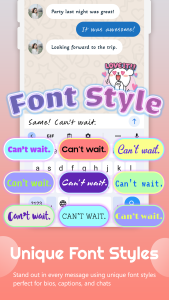 اسکرین شات 4 برنامه Emoji Keyboard: Themes & Fonts