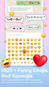 اسکرین شات 2 برنامه Emoji Keyboard: Themes & Fonts