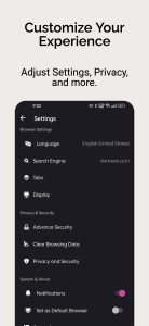 اسکرین شات 6 برنامه Dark Web Browser: Secure