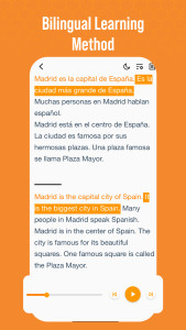 اسکرین شات 2 برنامه Beelinguapp Language Learning