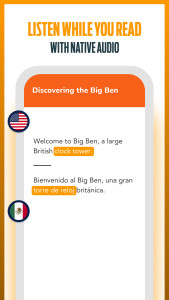 اسکرین شات 3 برنامه Beelinguapp Language Learning