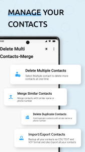 اسکرین شات 1 برنامه Delete Multi Contacts - Merge