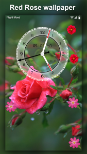 اسکرین شات 2 برنامه Flower Clock Live wallpaper–HD