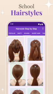 اسکرین شات 7 برنامه Step by Step Hairstyle App