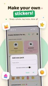 اسکرین شات 1 برنامه Create Stickers for WhatsApp