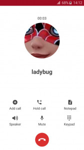 اسکرین شات 1 برنامه ladybug fake call