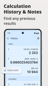 اسکرین شات 5 برنامه Calculator Plus with History
