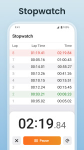 اسکرین شات 3 برنامه Multi Timer: Timer + Stopwatch