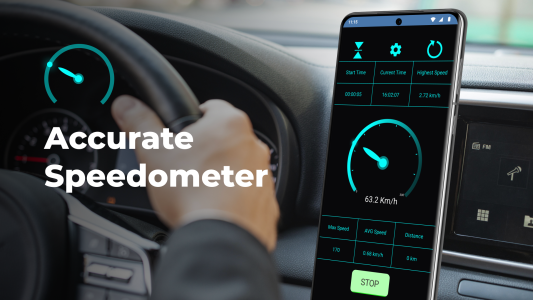 اسکرین شات 1 برنامه Speedometer: GPS Speed Tracker