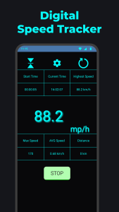 اسکرین شات 2 برنامه Speedometer: GPS Speed Tracker