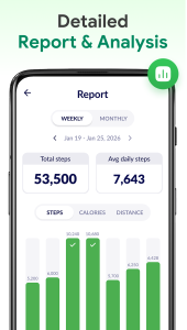 اسکرین شات 3 برنامه Step Counter - Pedometer App