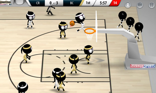 اسکرین شات 3 بازی Stickman Basketball 3D