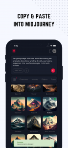 اسکرین شات 7 برنامه IMI: Midjourney Prompt Builder