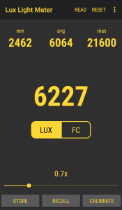 اسکرین شات 2 برنامه Lux Light Meter Pro