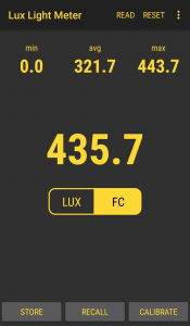 اسکرین شات 4 برنامه Lux Light Meter Pro