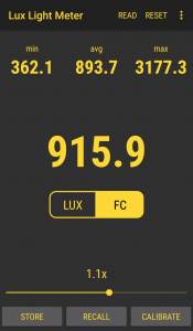 اسکرین شات 5 برنامه Lux Light Meter Pro