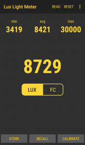 اسکرین شات 1 برنامه Lux Light Meter Pro