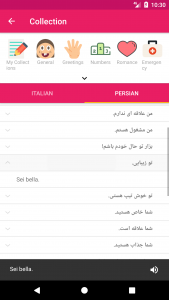 اسکرین شات 6 برنامه Italian Persian Dictionary
