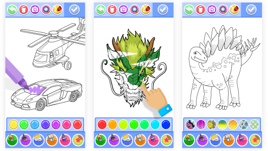 اسکرین شات 6 برنامه Dragon Coloring & Drawing Game