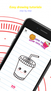 اسکرین شات 4 برنامه How to draw Food and Drinks