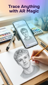 اسکرین شات 1 برنامه AR Drawing: Soulmate Sketch