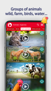 اسکرین شات 4 برنامه Animals Ringtones