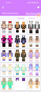 اسکرین شات 2 برنامه Girls Skin for Minecraft